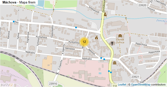Máchova - mapa firem
