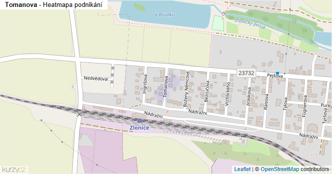 Tomanova - mapa podnikání