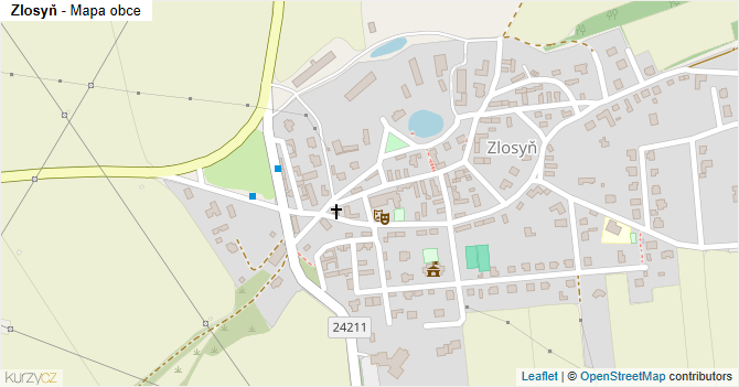 Zlosyň - mapa obce
