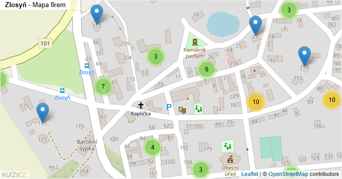 Zlosyň - mapa firem