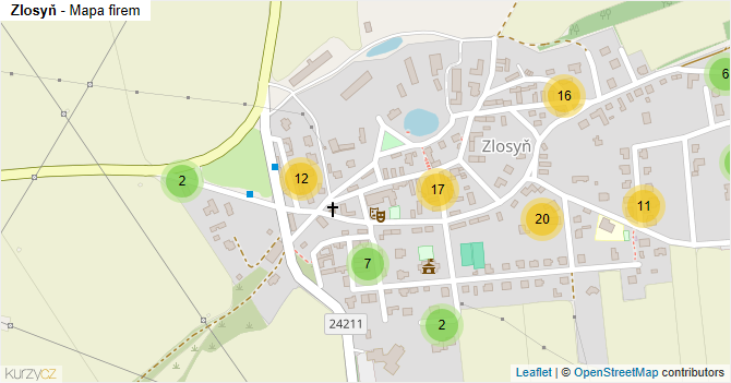 Zlosyň - mapa firem
