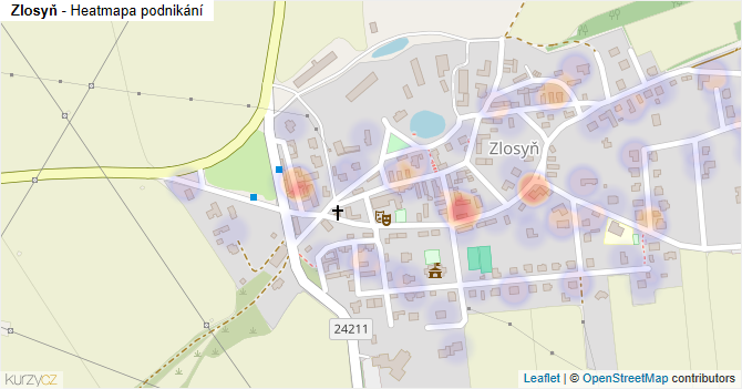 Zlosyň - mapa podnikání