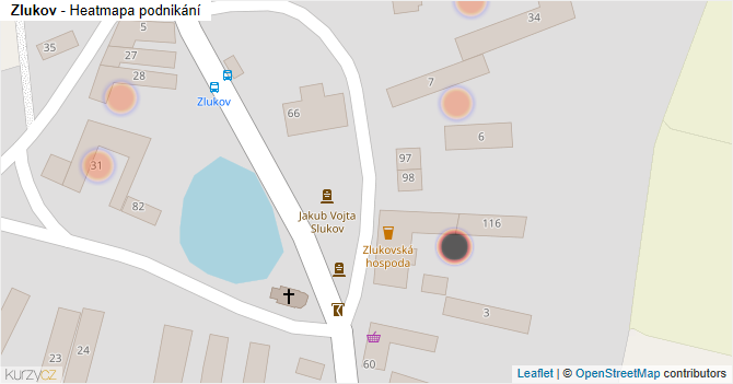 Zlukov - mapa podnikání