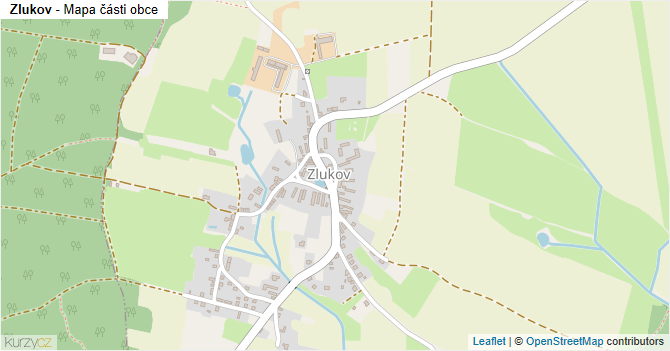 Zlukov - mapa části obce