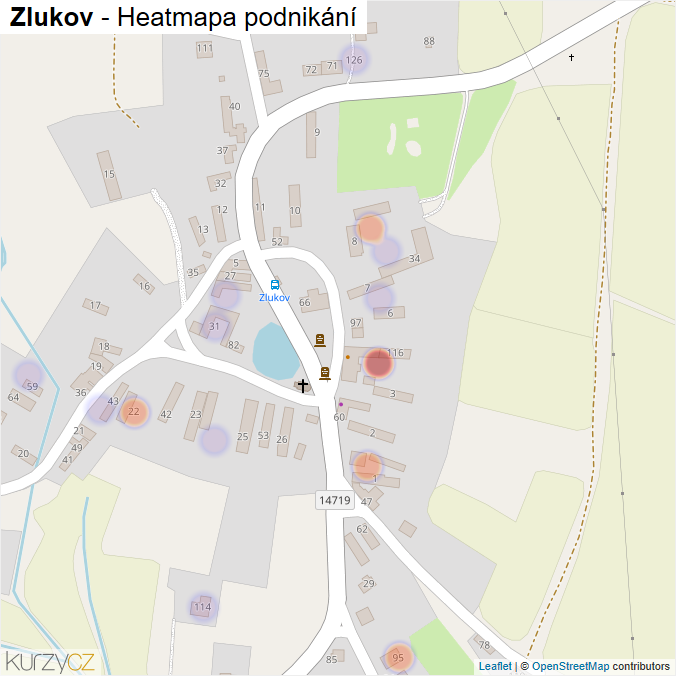Mapa Zlukov - Firmy v části obce.