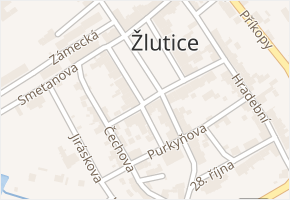 5. května v obci Žlutice - mapa ulice