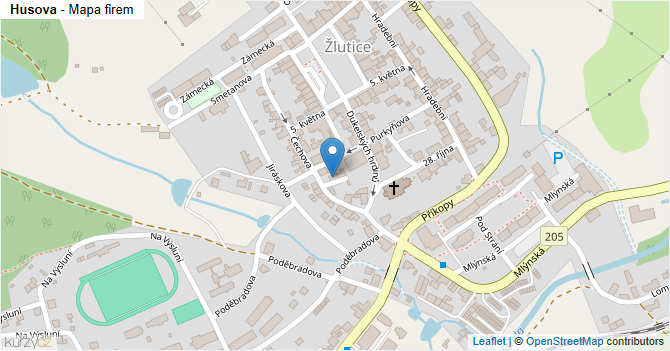 Husova - mapa firem