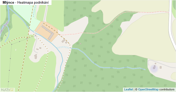 Mlýnce - mapa podnikání