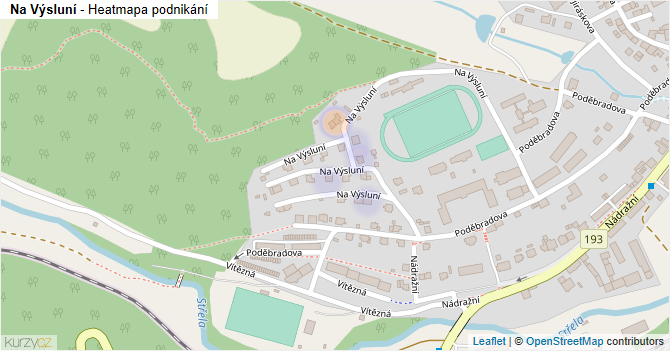 Na Výsluní - mapa podnikání