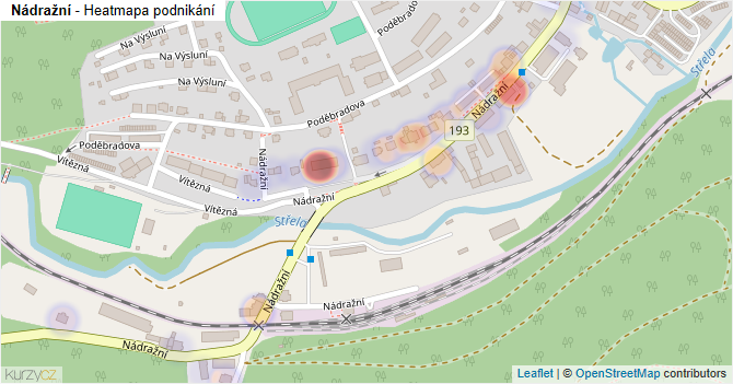 Nádražní - mapa podnikání