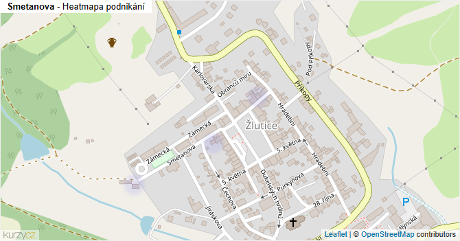 Smetanova - mapa podnikání