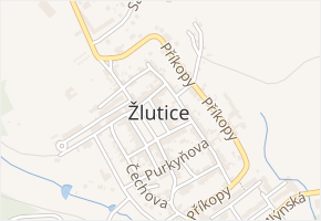 Velké náměstí v obci Žlutice - mapa ulice