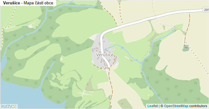 Verušice - mapa části obce