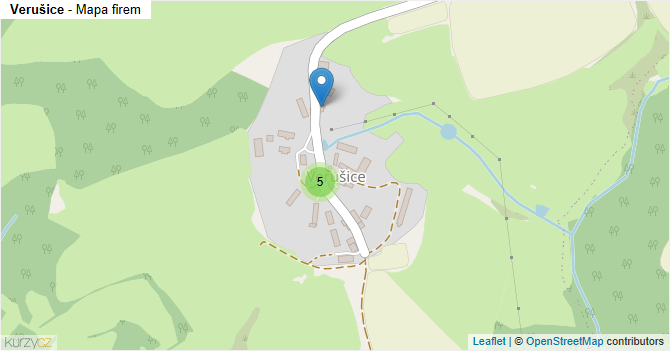 Verušice - mapa firem