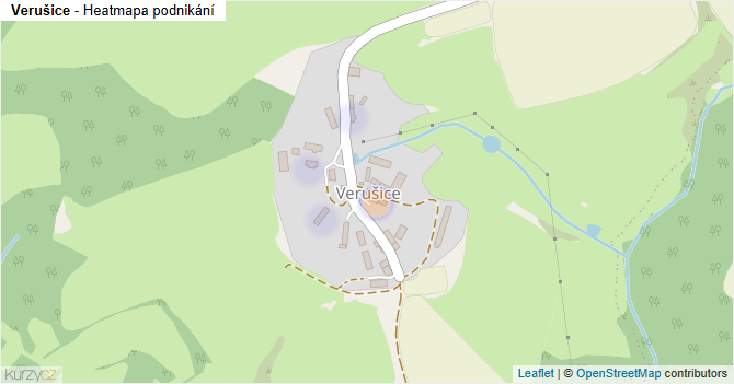 Verušice - mapa podnikání