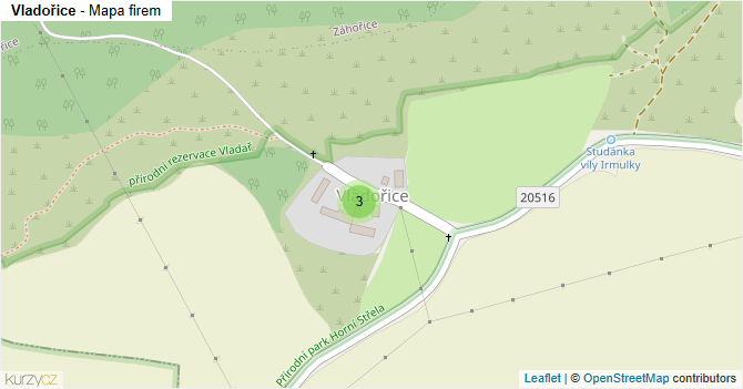 Vladořice - mapa firem