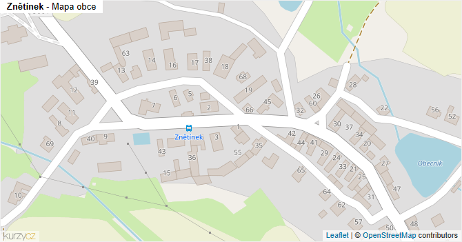 Znětínek - mapa obce
