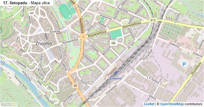 17. listopadu - mapa ulice