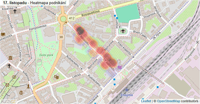 17. listopadu - mapa podnikání