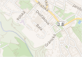 Bala v obci Znojmo - mapa ulice