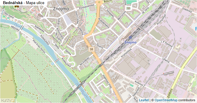Bednářská - mapa ulice