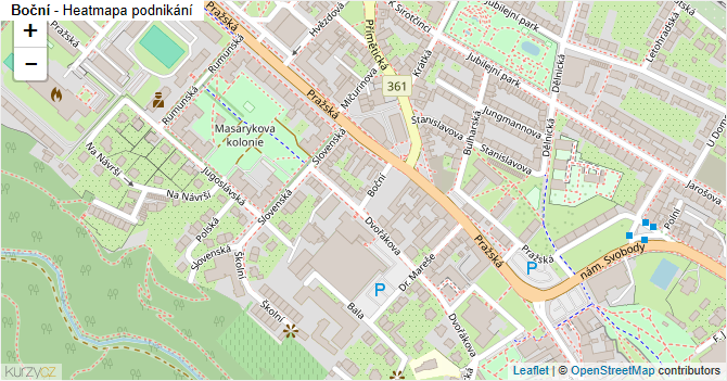 Boční - mapa podnikání