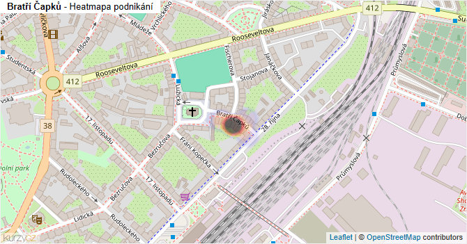 Bratří Čapků - mapa podnikání