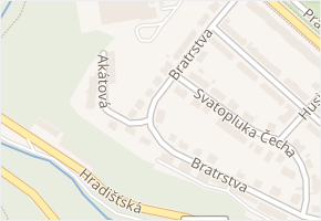 Bratrstva v obci Znojmo - mapa ulice