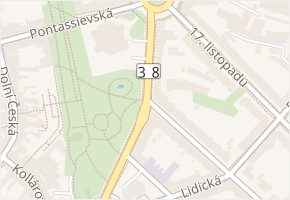 Čermákova v obci Znojmo - mapa ulice