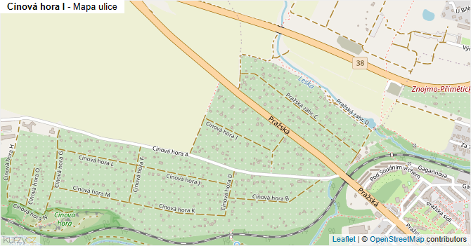 Cínová hora I - mapa ulice