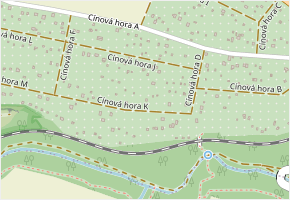 Cínová hora K v obci Znojmo - mapa ulice