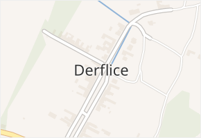 Derflice v obci Znojmo - mapa části obce