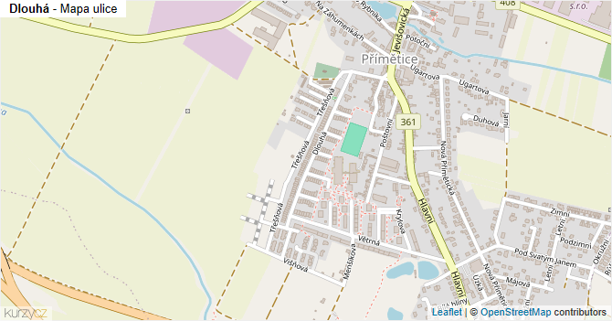 Dlouhá - mapa ulice