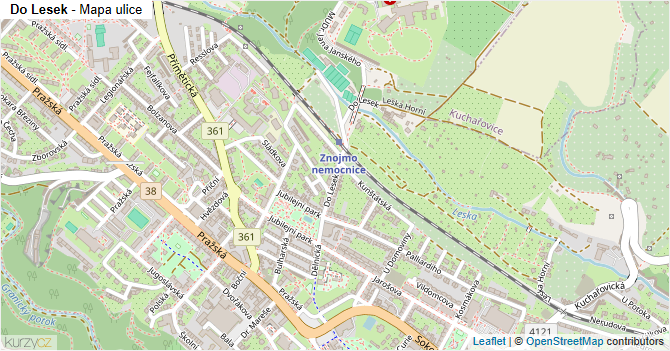 Do Lesek - mapa ulice
