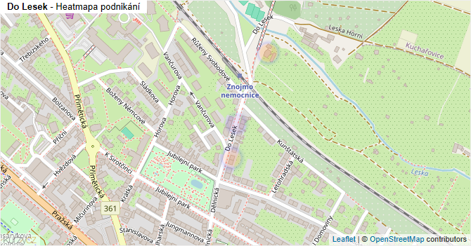 Do Lesek - mapa podnikání