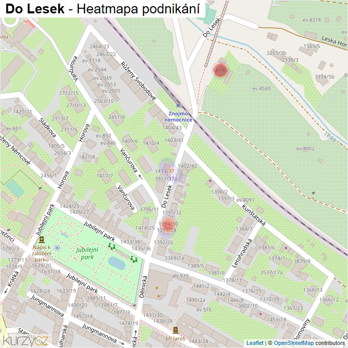 Mapa Do Lesek - Firmy v ulici.