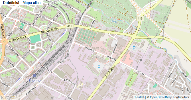 Dobšická - mapa ulice