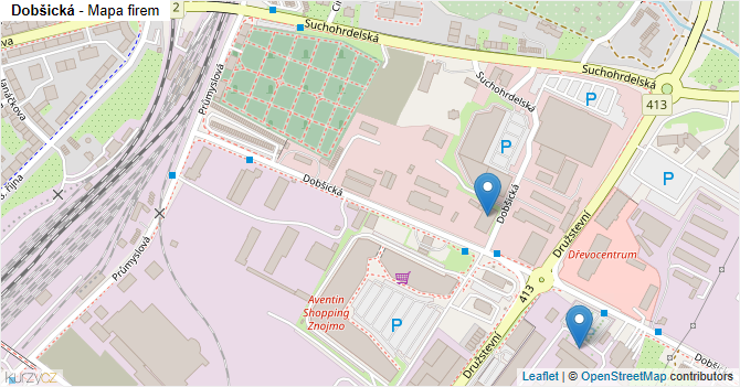 Dobšická - mapa firem