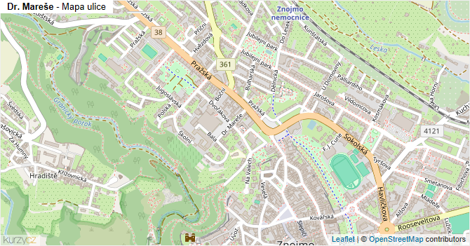 Dr. Mareše - mapa ulice