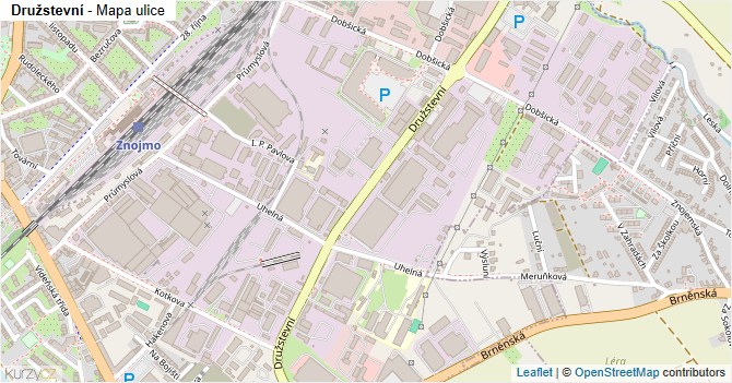 Družstevní - mapa ulice