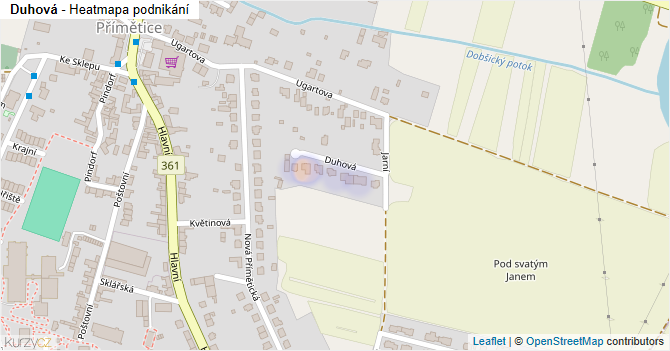 Duhová - mapa podnikání