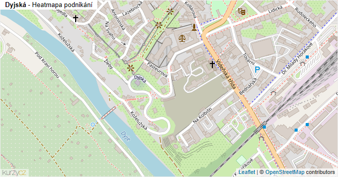 Dyjská - mapa podnikání