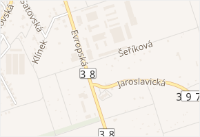 Evropská v obci Znojmo - mapa ulice