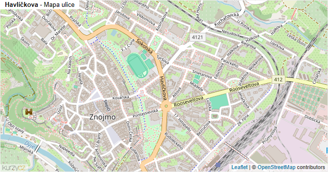 Havlíčkova - mapa ulice