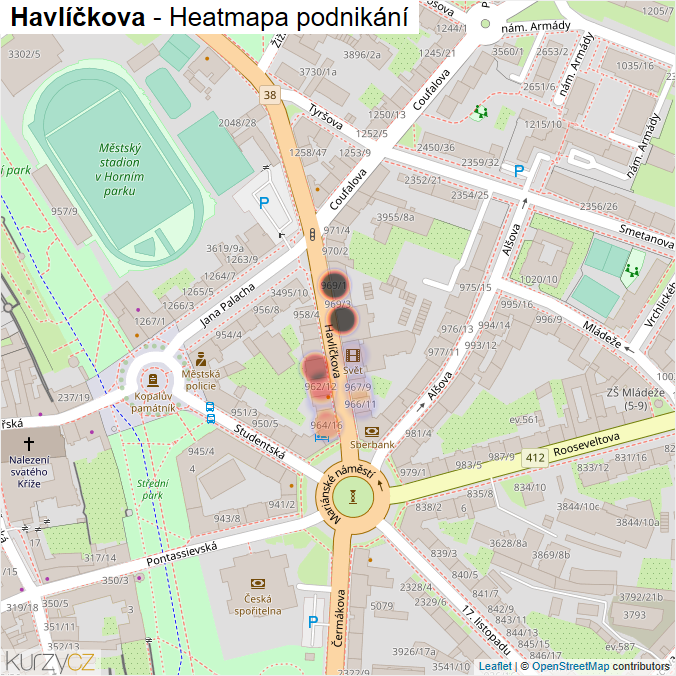 Mapa Havlíčkova - Firmy v ulici.