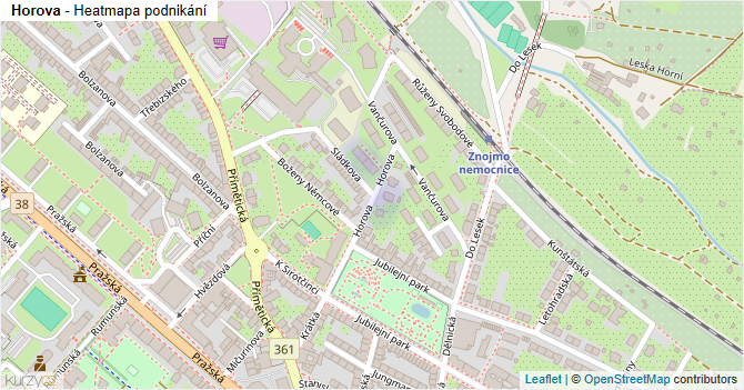 Horova - mapa podnikání