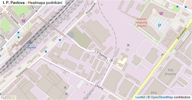 I. P. Pavlova - mapa podnikání