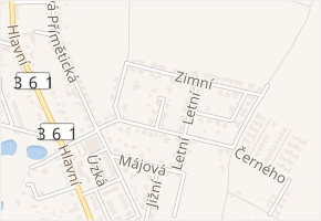 Jabloňová v obci Znojmo - mapa ulice