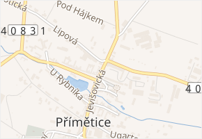 Jevišovická v obci Znojmo - mapa ulice