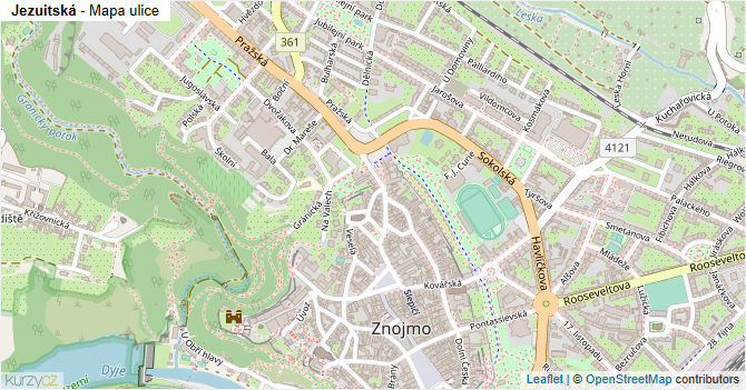 Jezuitská - mapa ulice